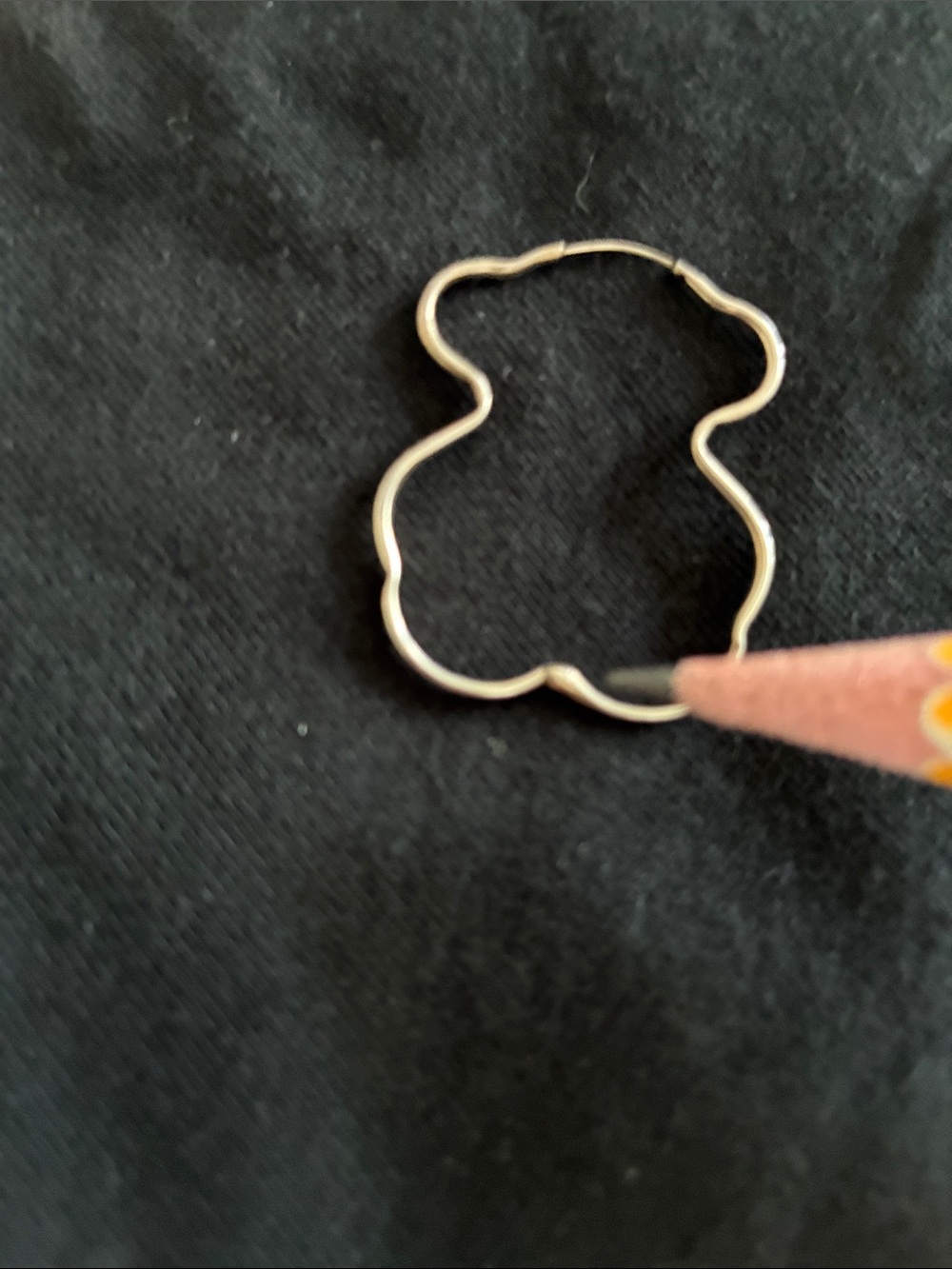 Toys Silver Bear 🐻 Hoop Earrings - Picture 2 of 2